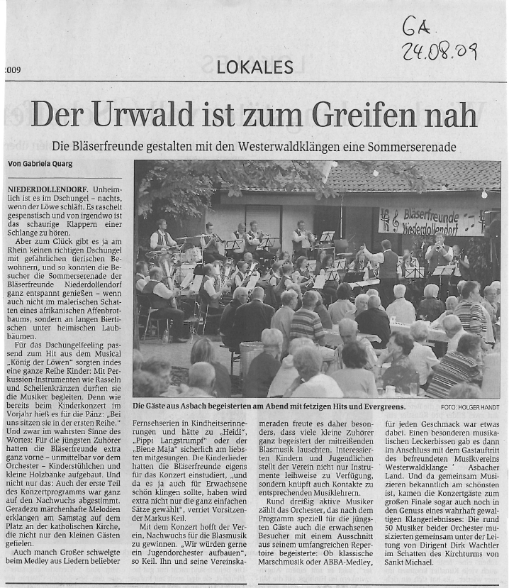 Presseartikel Sommerserenade (General-Anzeiger)